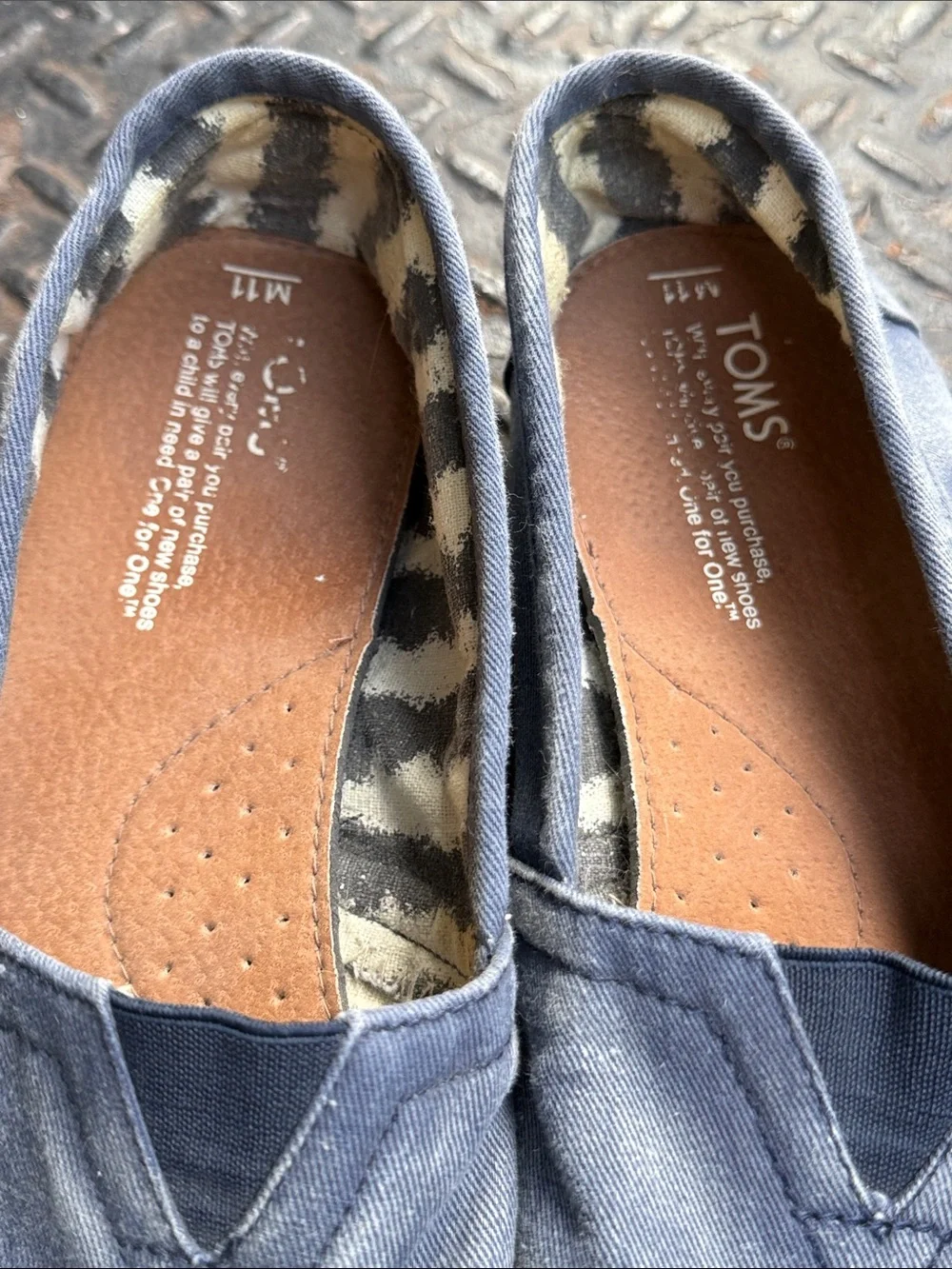 Toms Men's Light Blue Canvas Slip-On Apargata